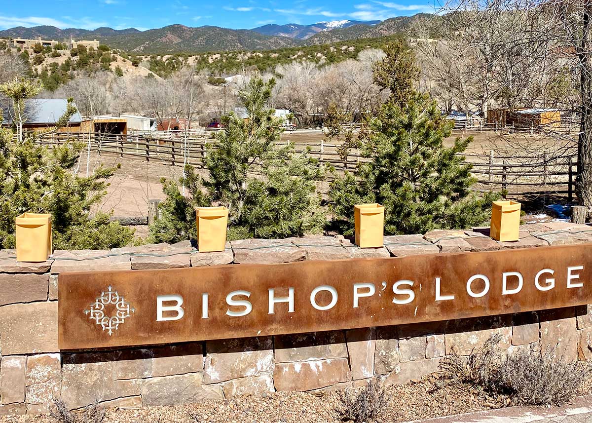 Bishop's Lodge sign