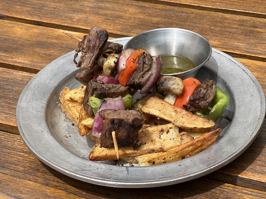 Del Charro carne asada kebobs special.