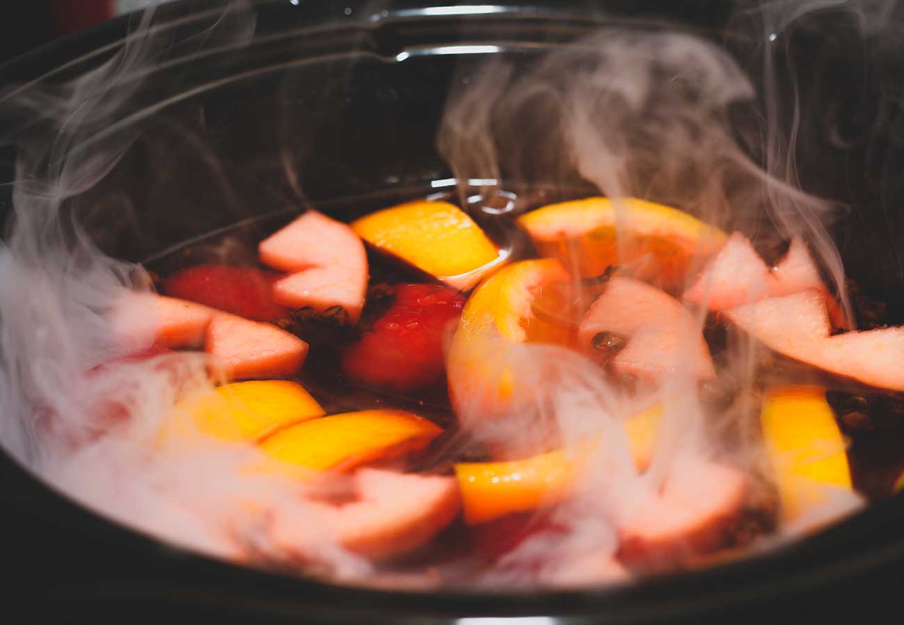 Spiced and spiked hot apple cider