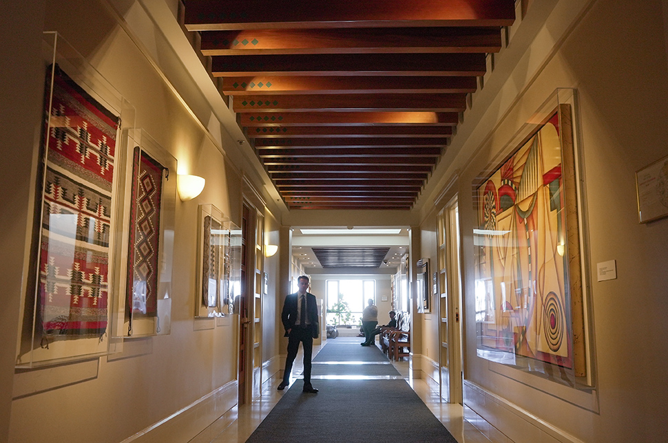 interior of the Roundhouse in Santa Fe New Mexico