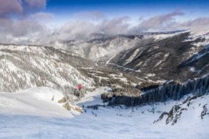 Skier jumping at Taos Ski Valley