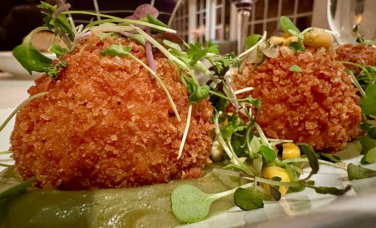 Chef Tony's green chile arancini.