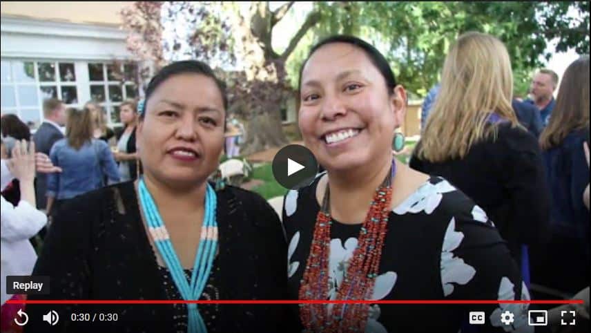 NM Governor's Mansion two people enjoying party