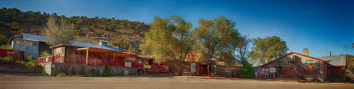 Exterior of the Mine Shaft Tavern in Madrid, New Mexico. Photo by Marc Risik.