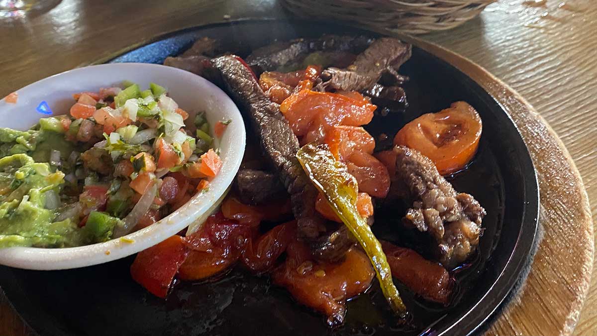 Fajitas at Maria's in Santa Fe