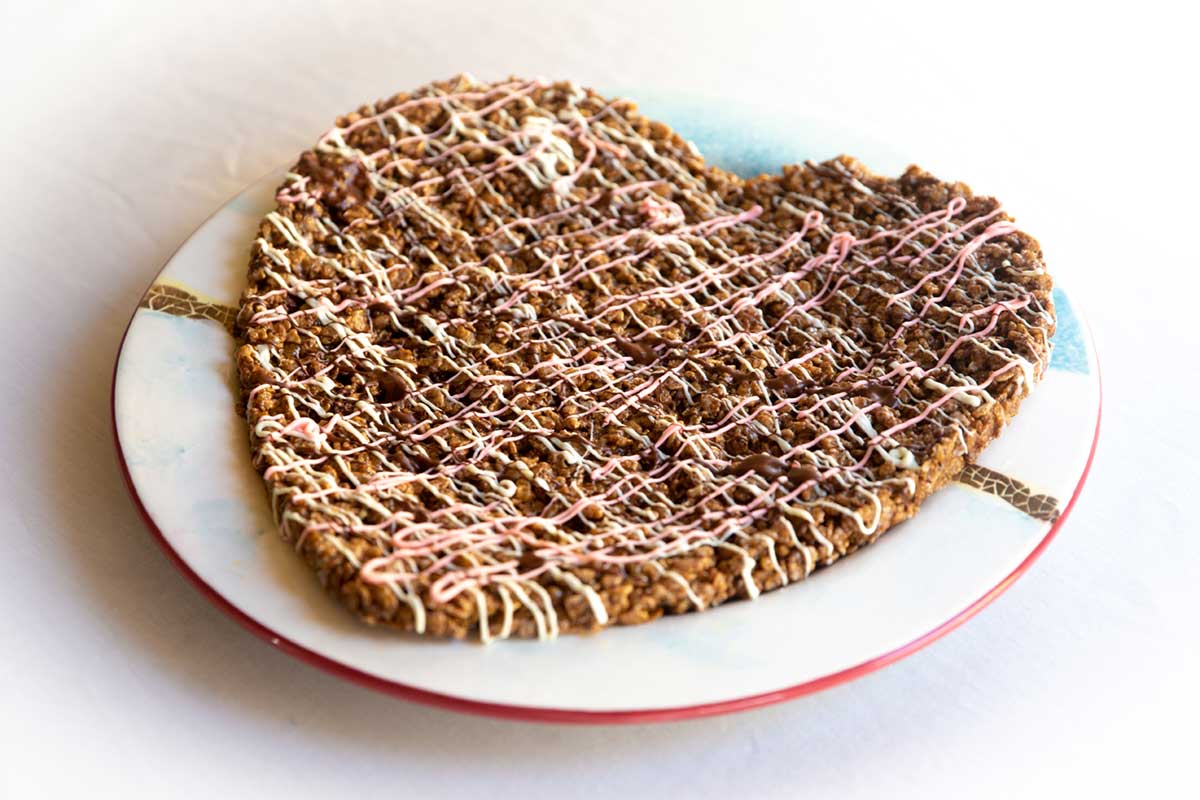 Heart-shaped dessert