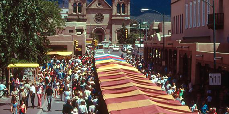 Santa Fe Plaza during Indian Market.