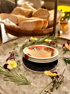 Siberian caviar at Rosewood Inn of the Anasazi.