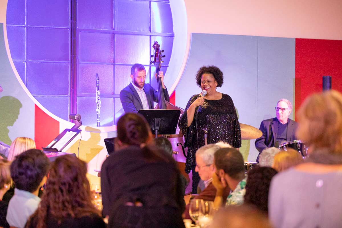 Carmen Bradford on stage at Dave's Jazz Bistro.