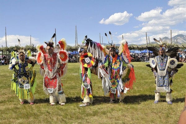 Taos pueblo dancers