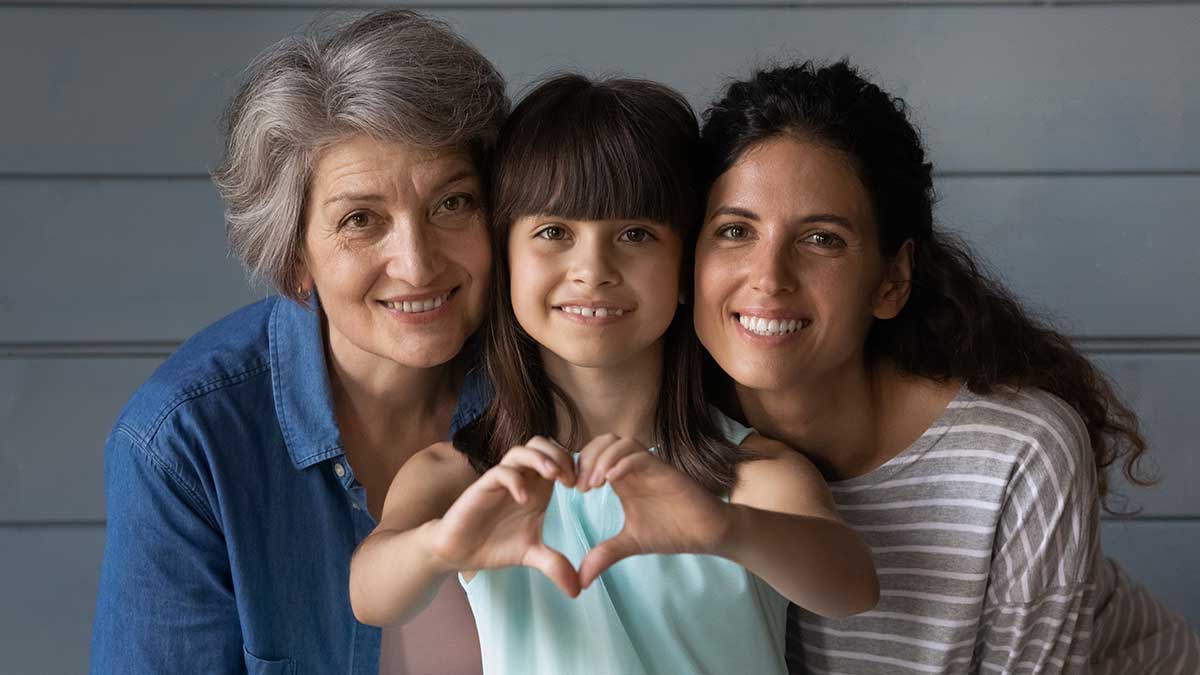 Three generations of women.