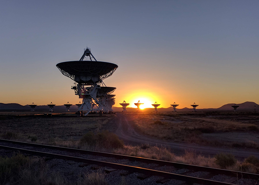 VLA at sunset