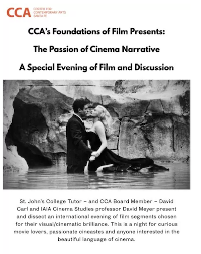 Foundations of Film: The Passion of Cinema Narrative – A Special Evening of Film and Discussion